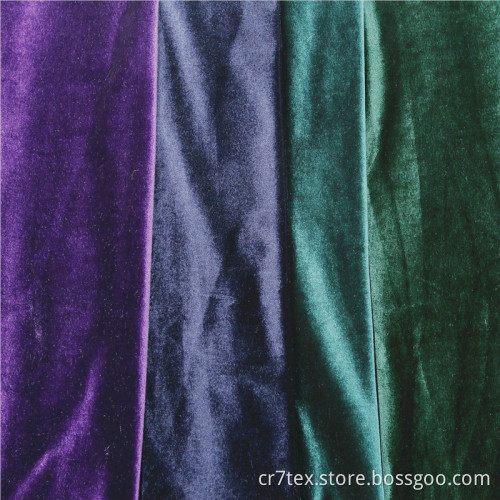 100% Corea Velvet Spandex Plain Dyed Ladies Fabric
